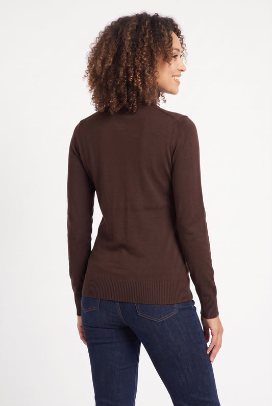 Women's June & Hudson Long-Sleeve Turtleneck Knit Sweater