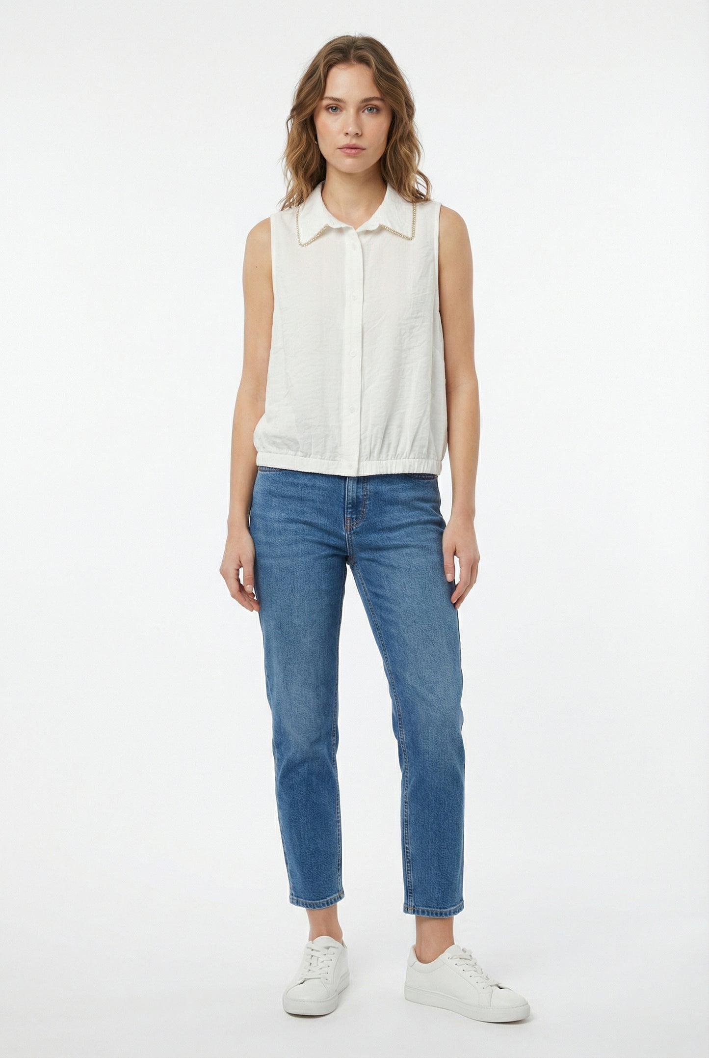 Women's Lily Star Effortless Sleeveless Top with Sparkle Detail