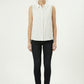 Women's Love & Piece Sleeveless Button-Down Top with Bead Trim