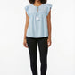 Women's June & Hudson Ruffle Sleeve Embroidered Top