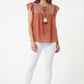 Women's June & Hudson Ruffle Sleeve Embroidered Top