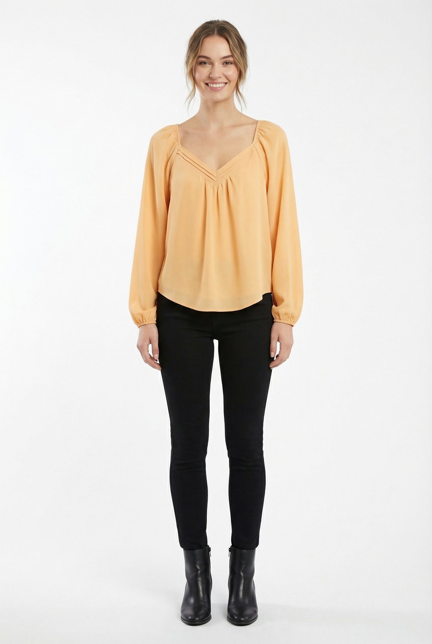 Women's Lily Star Pleated V-Neck Blouse