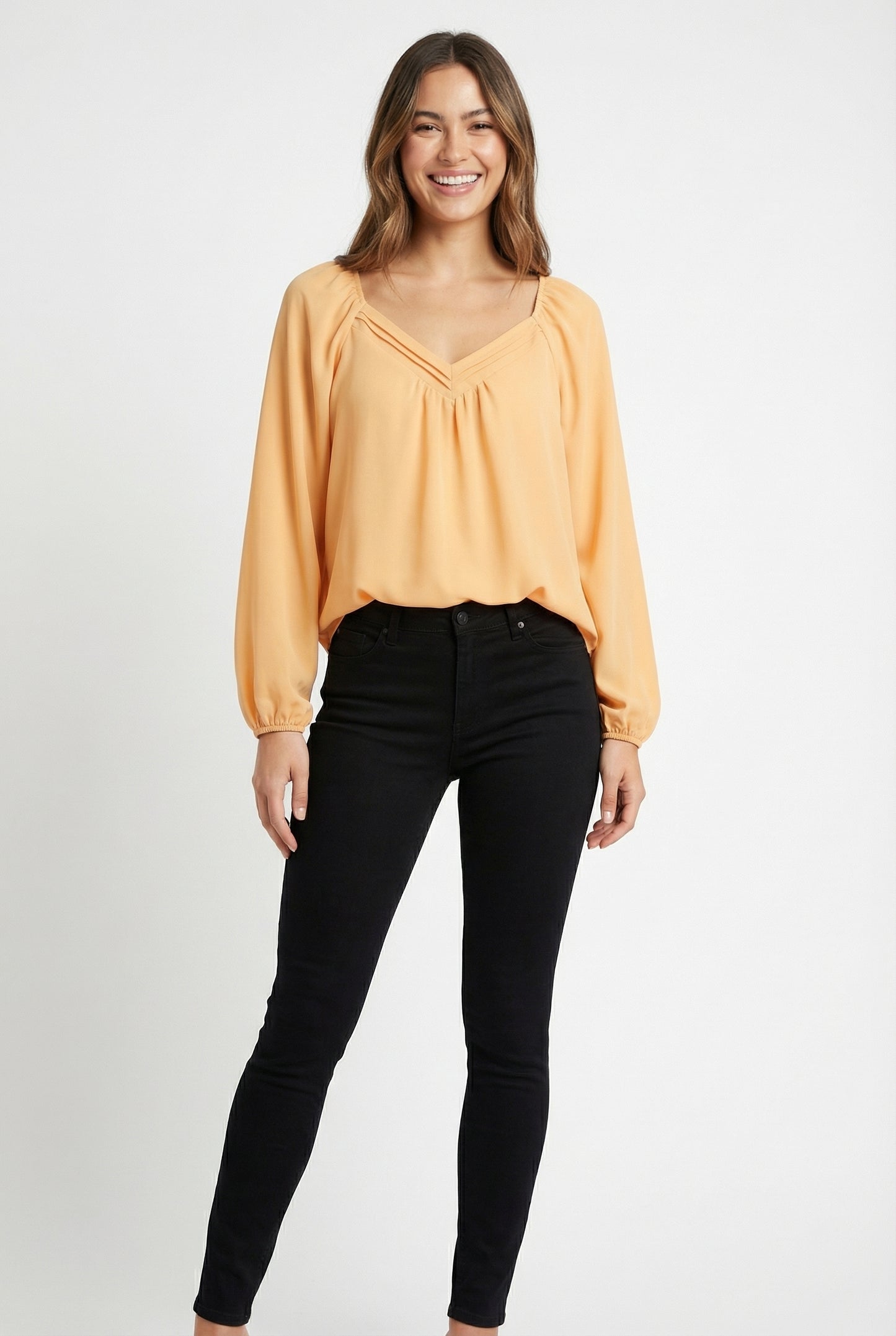 Women's Lily Star Pleated V-Neck Blouse