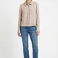 Women's Love & Piece Soft Ruffle Collar Button-Up Top