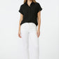 Women's Love & Piece Short-Sleeve Button-Up Shirt with Pocket