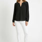 Women's Lily Star Effortless Sparkle Split Neck Blouse