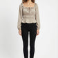 Women's Love & Piece Romantic Ruffle Blouse with Tie Neck