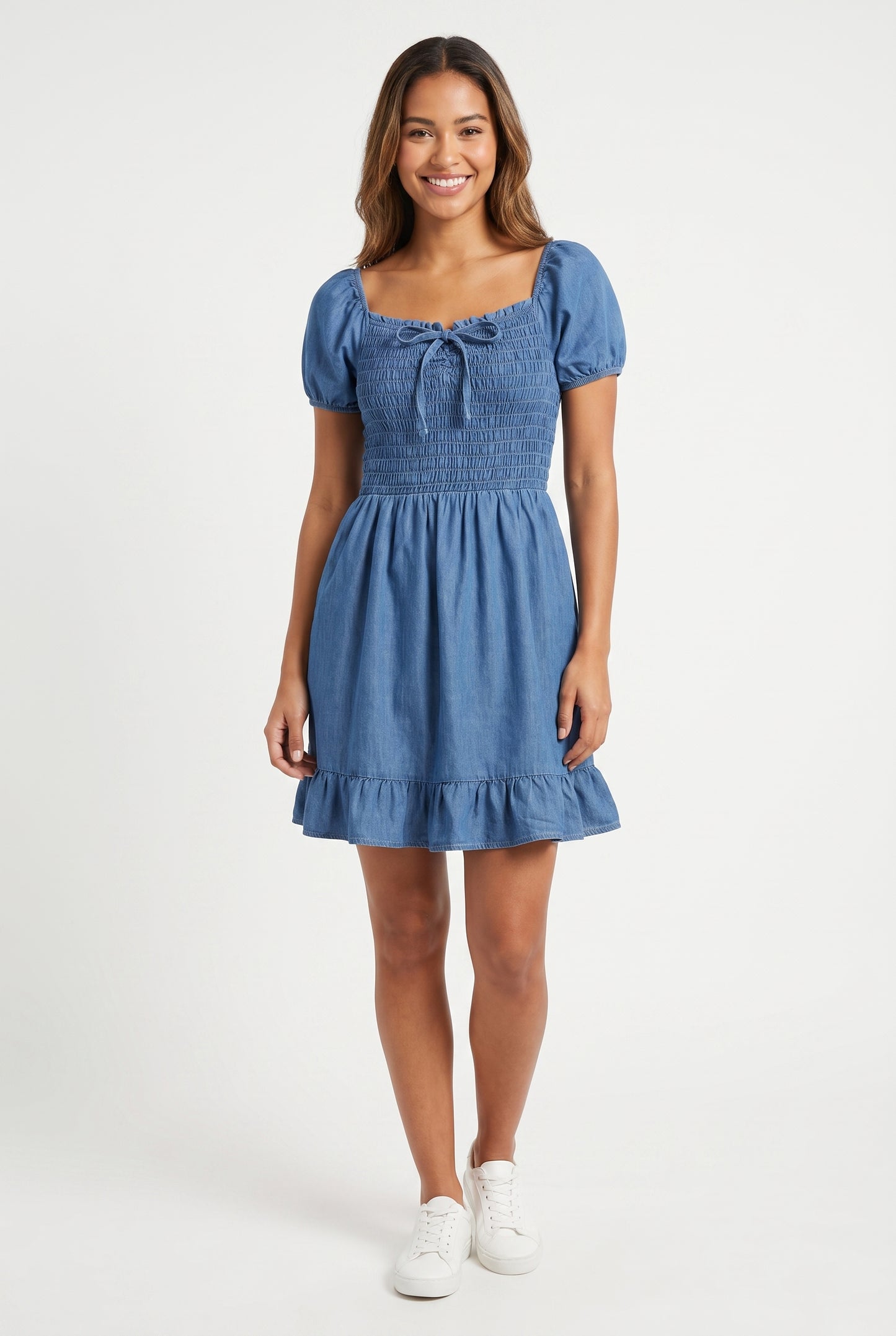 Women's As U Wish Smocked Ruffle Hem Dress