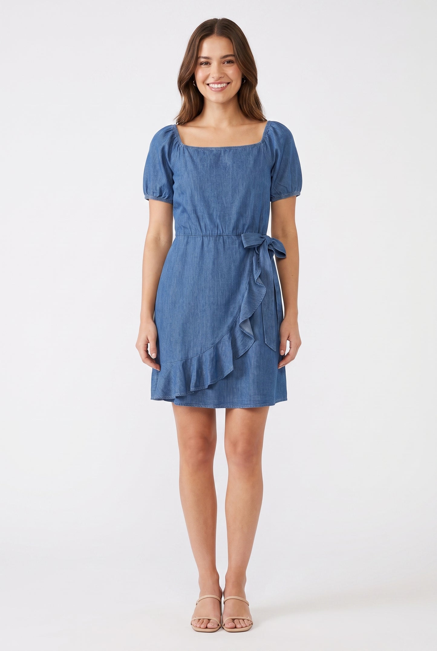 Women's As U Wish Ruffled Side-Tie Dress
