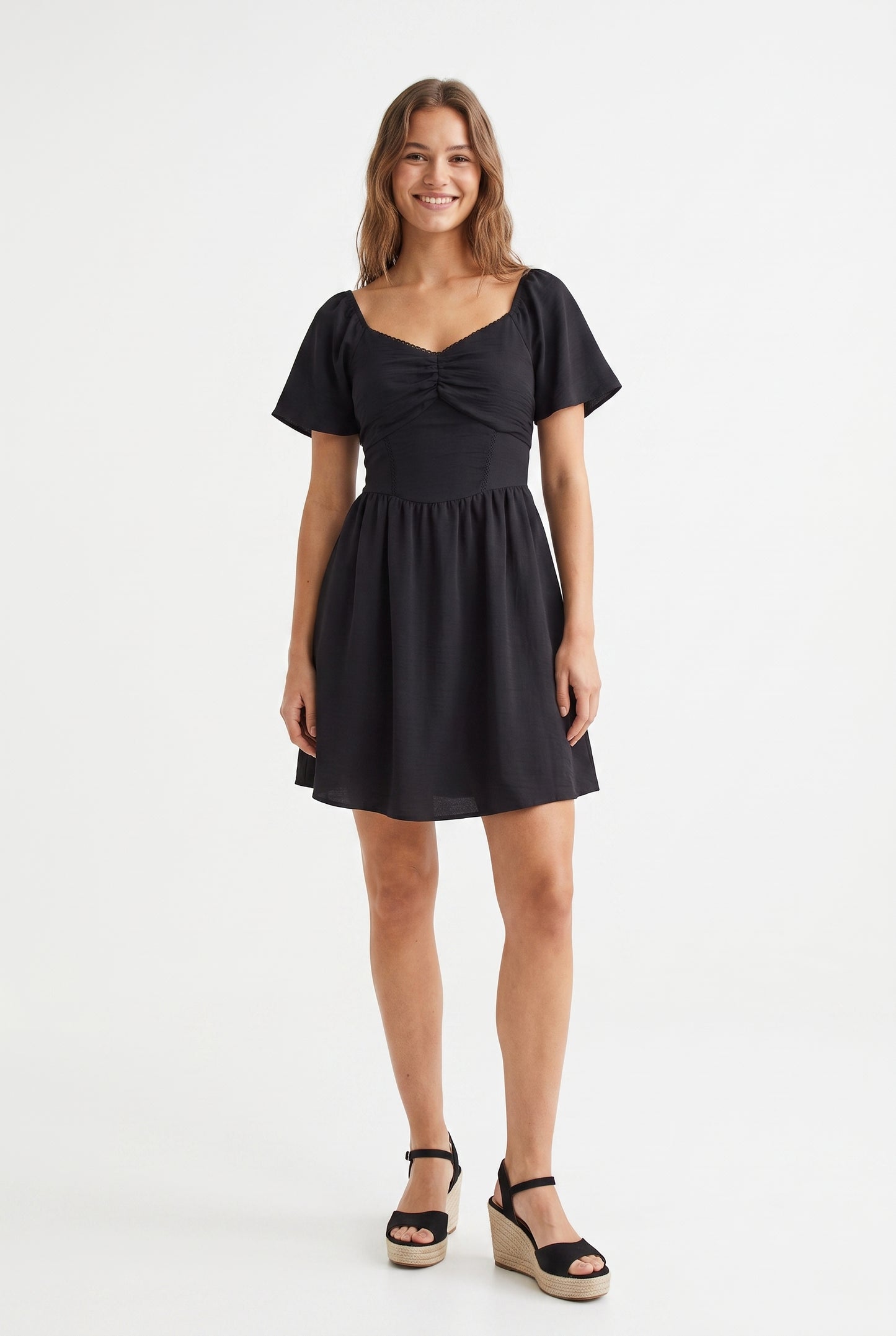 Women's As U Wish Flutter Sleeve Sweetheart Dress