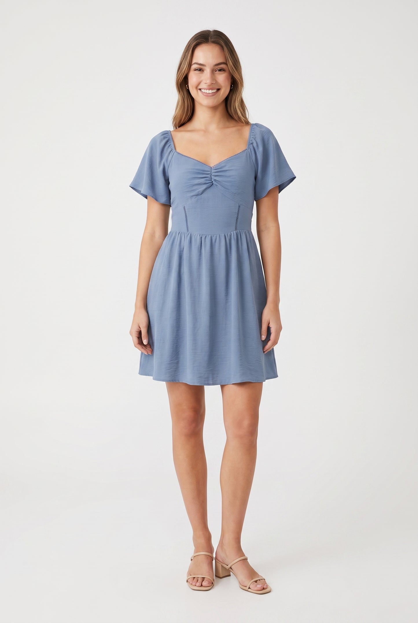 Women's As U Wish Flutter Sleeve Sweetheart Dress