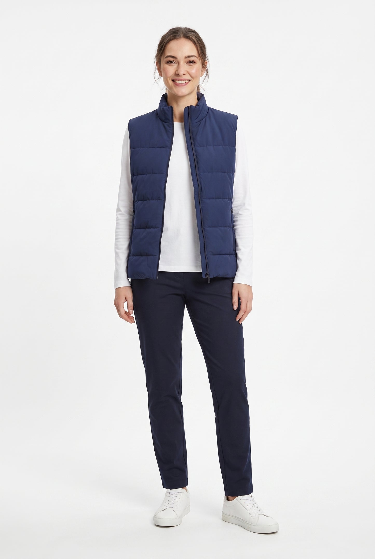 Women's Lily Star Quilted Puffer Vest with Zipper Pockets