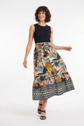 Women's Figueroa & Flower Sleeveless Midi Dress with Tie Waist