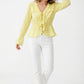Women's June & Hudson Long-Sleeve Tie-Front Ruffle Blouse