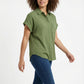 Women's Love & Piece Short-Sleeve Button-Up Shirt with Pocket