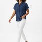 Women's Love & Piece Short-Sleeve Button-Up Shirt with Pocket