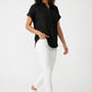 Women's Love & Piece Short-Sleeve Button-Up Shirt with Pocket