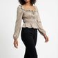Women's Love & Piece Romantic Ruffle Blouse with Tie Neck