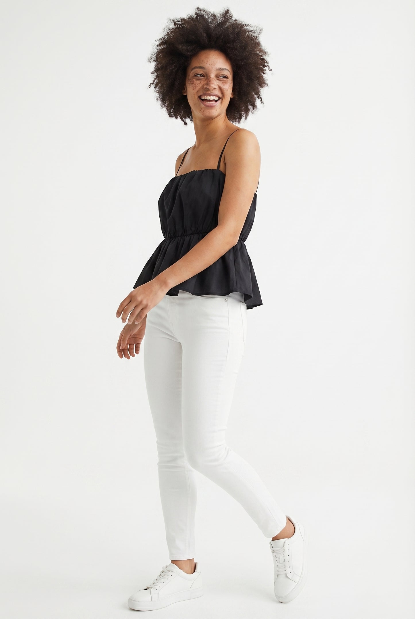 Women's Lily Star Breezy Gathered Waist Cami Top