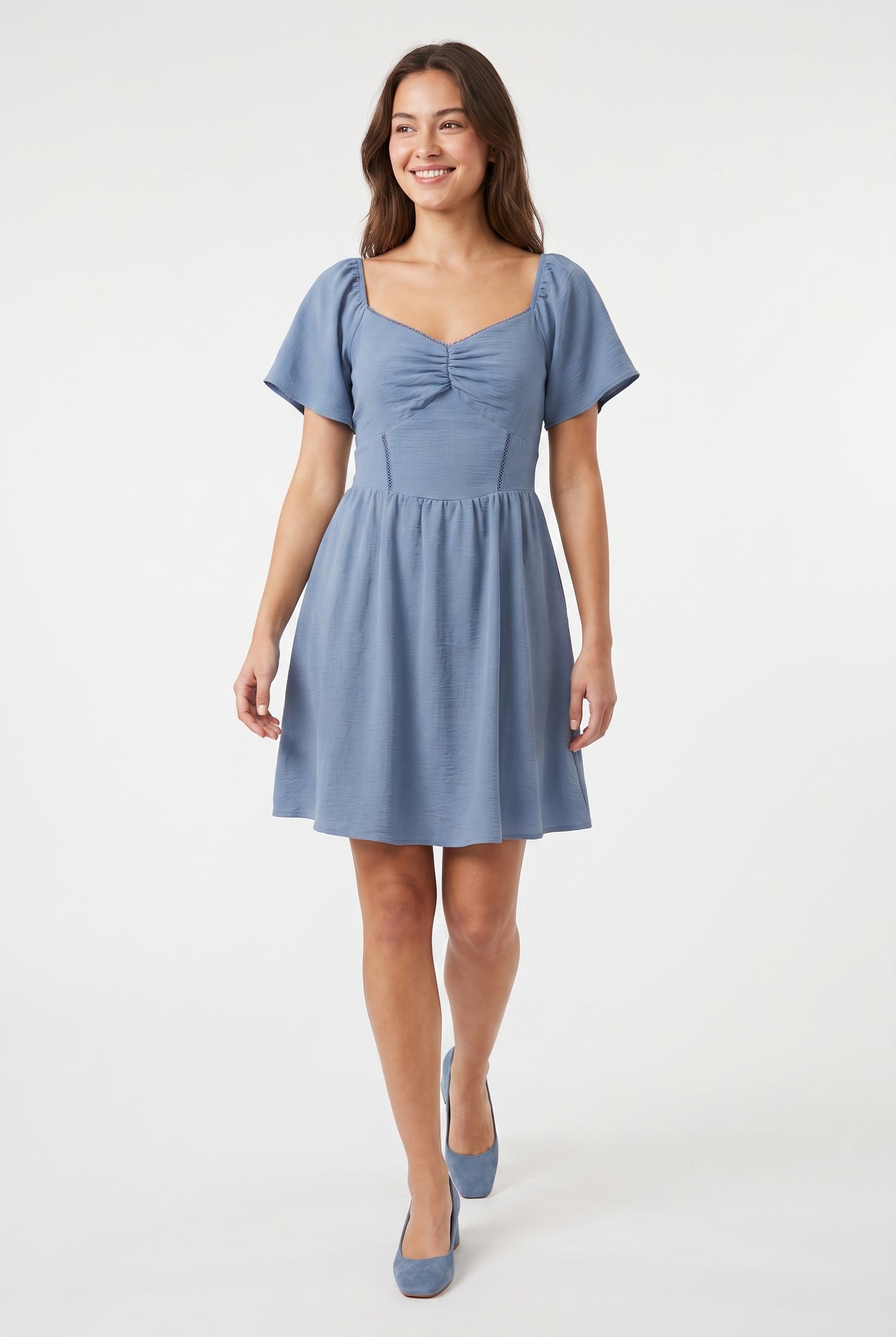 Women's As U Wish Flutter Sleeve Sweetheart Dress