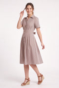 Women's Figueroa & Flower Striped Button-Down Midi Dress
