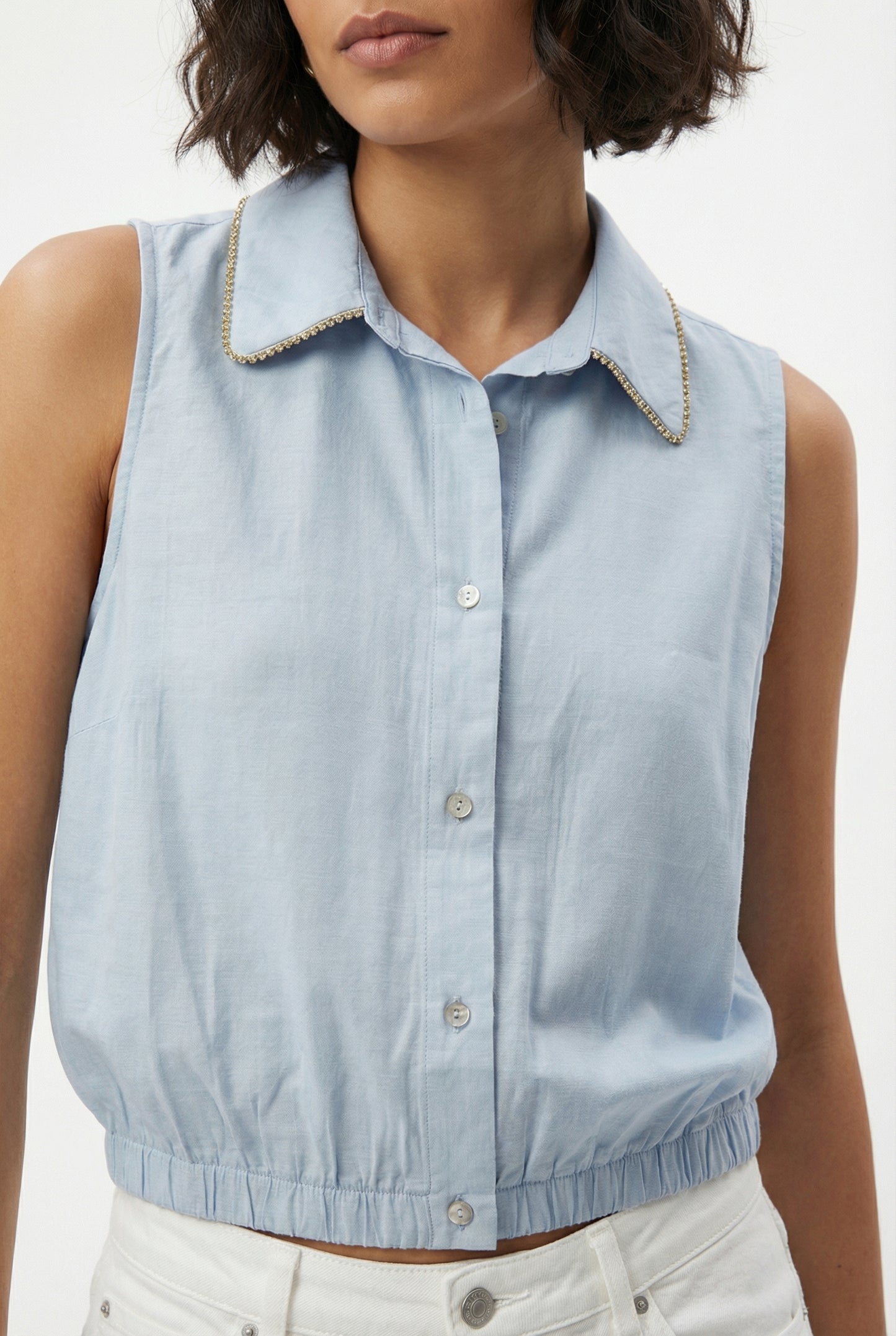 Women's Lily Star Effortless Sleeveless Top with Sparkle Detail