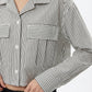 Women's Lily Star Striped Utility Crop Top