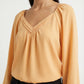 Women's Lily Star Pleated V-Neck Blouse