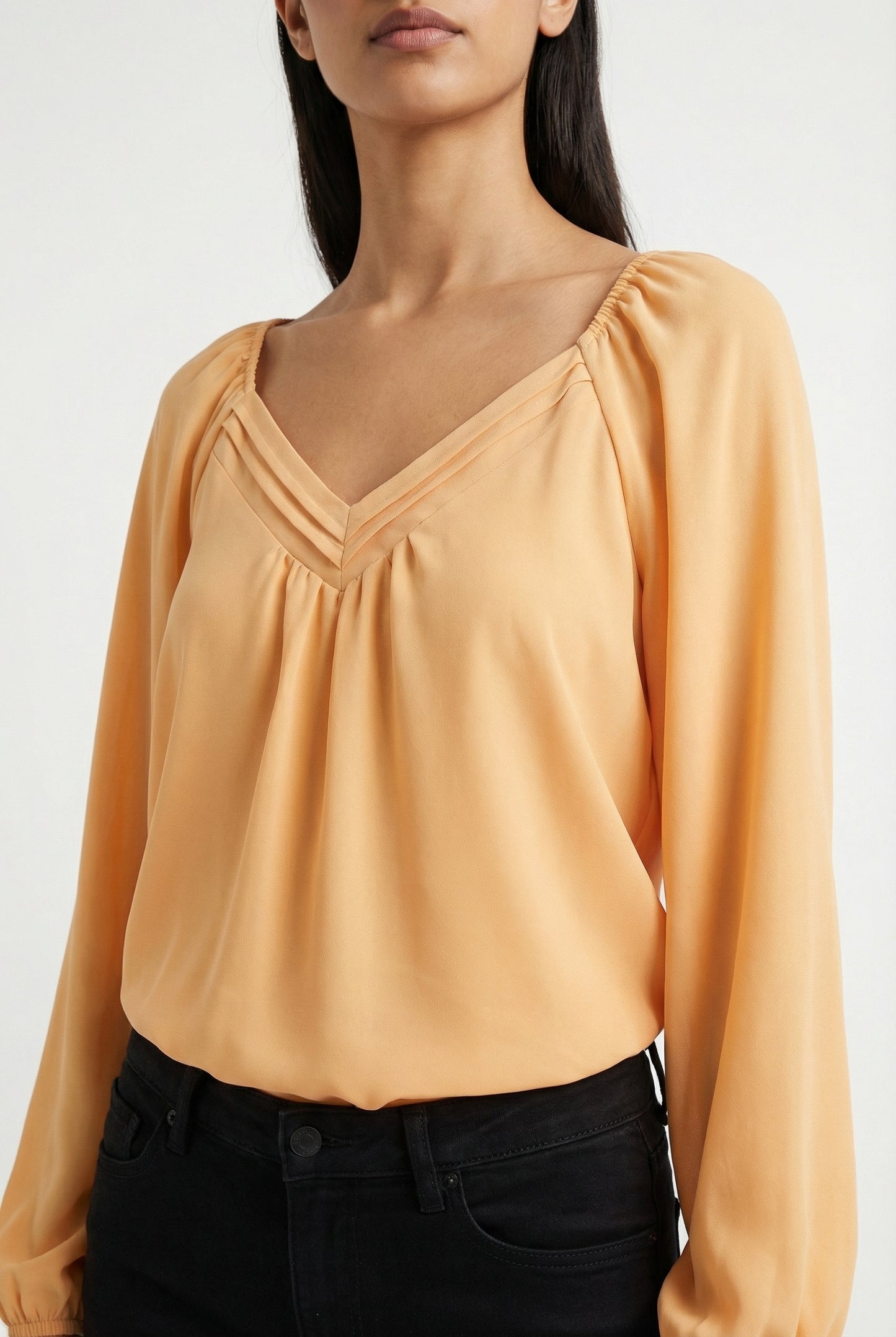 Women's Lily Star Pleated V-Neck Blouse