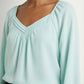 Women's Lily Star Pleated V-Neck Blouse