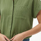 Women's Love & Piece Short-Sleeve Button-Up Shirt with Pocket