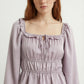 Women's Love & Piece Romantic Ruffle Blouse with Tie Neck
