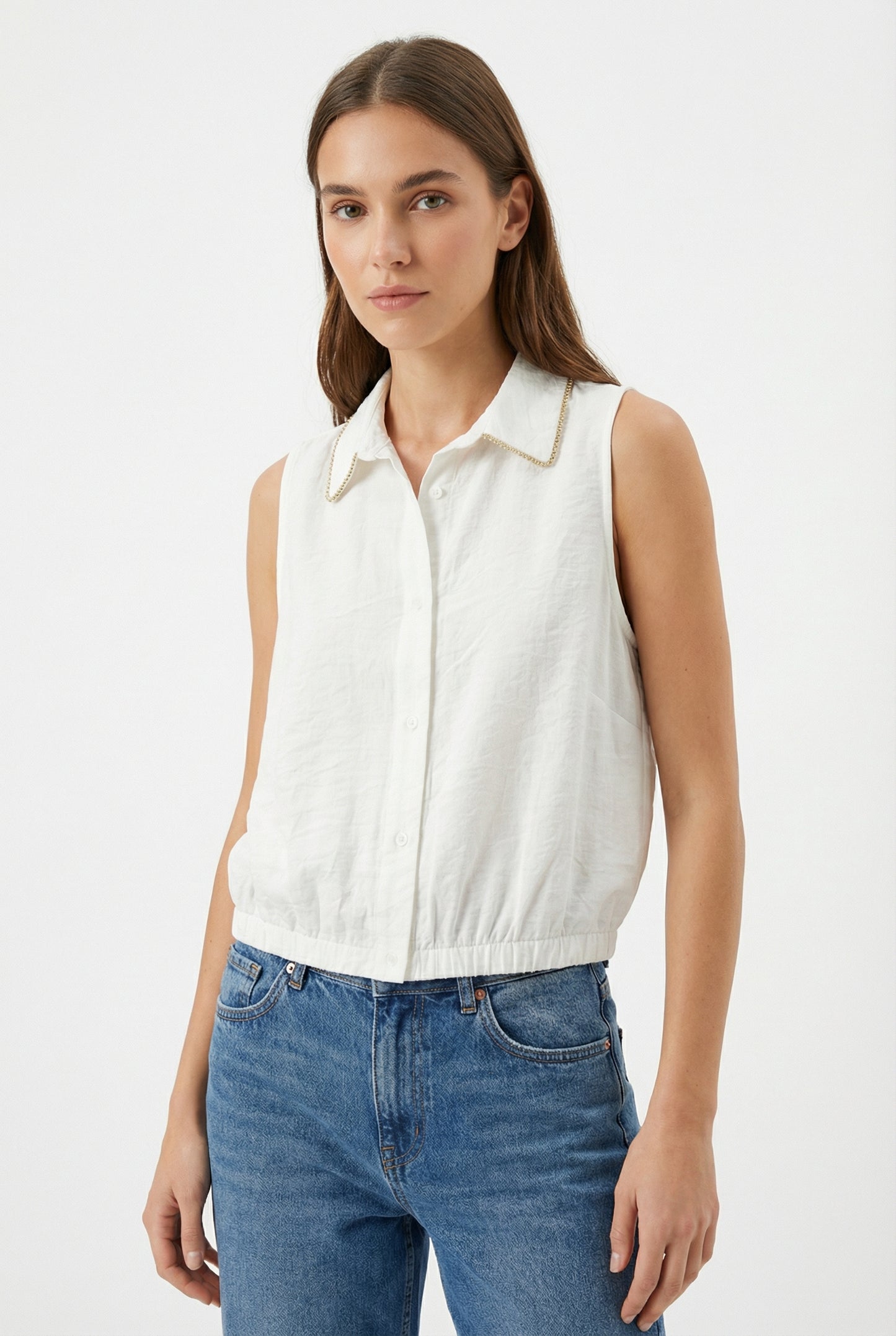 Women's Lily Star Effortless Sleeveless Top with Sparkle Detail