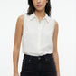 Women's Love & Piece Sleeveless Button-Down Top with Bead Trim