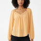 Women's Lily Star Pleated V-Neck Blouse