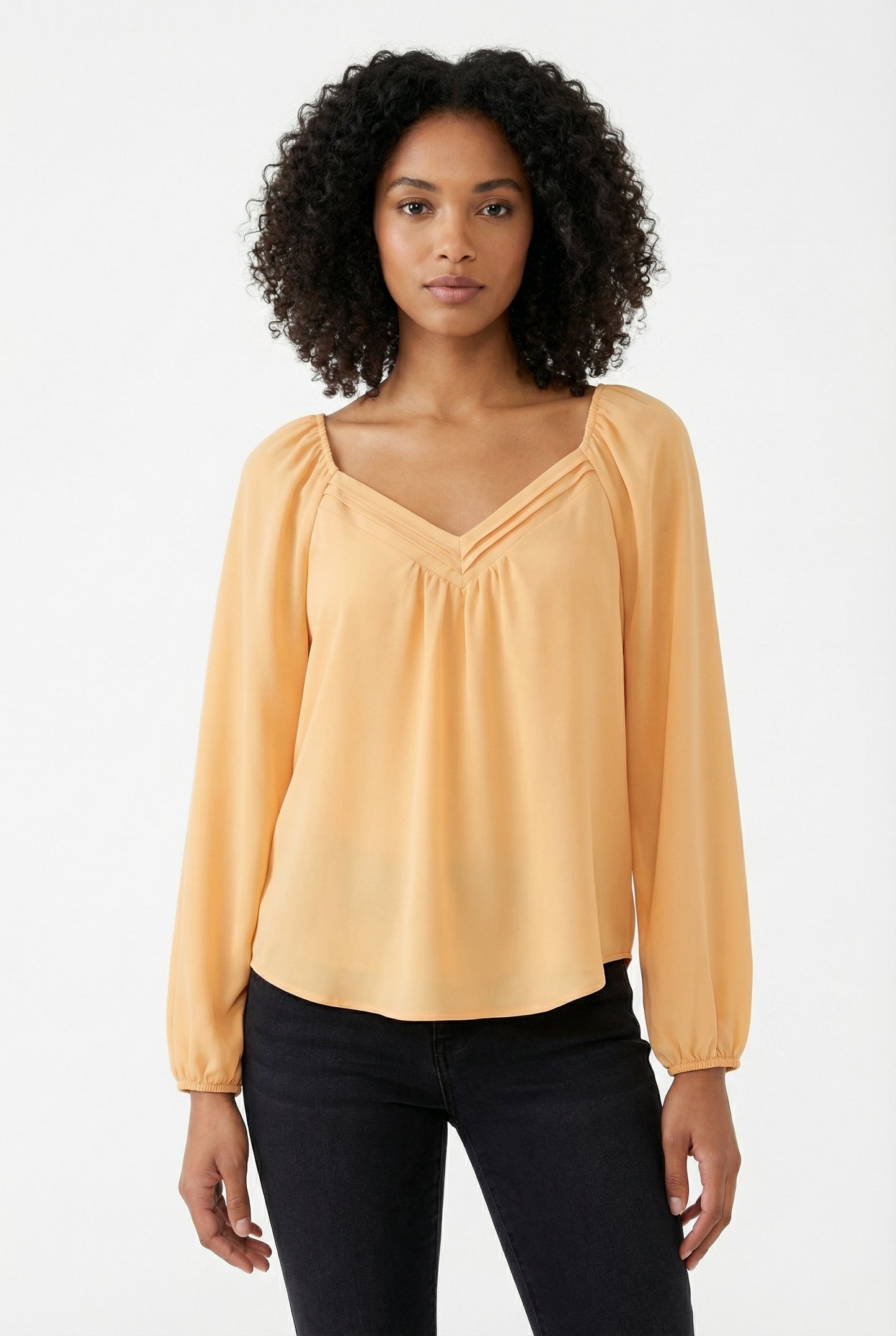 Women's Lily Star Pleated V-Neck Blouse