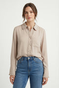 Women's Love & Piece Soft Ruffle Collar Button-Up Top
