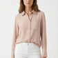 Women's Love & Piece Soft Ruffle Collar Button-Up Top