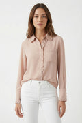 Women's Love & Piece Soft Ruffle Collar Button-Up Top