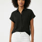 Women's Love & Piece Short-Sleeve Button-Up Shirt with Pocket