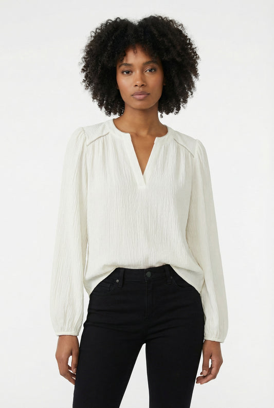 Women's Lily Star Effortless Sparkle Split Neck Blouse