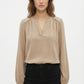 Women's Lily Star Effortless Sparkle Split Neck Blouse