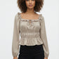Women's Love & Piece Romantic Ruffle Blouse with Tie Neck
