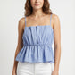 Women's Lily Star Breezy Gathered Waist Cami Top