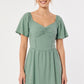Women's As U Wish Flutter Sleeve Sweetheart Dress