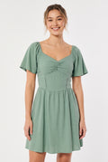 Women's As U Wish Flutter Sleeve Sweetheart Dress