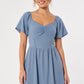 Women's As U Wish Flutter Sleeve Sweetheart Dress