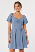 Women's As U Wish Flutter Sleeve Sweetheart Dress