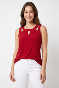 Women's As U Wish Cutout Accent Sleeveless Top