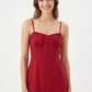 Women's As U Wish Sleeveless Midi Dress with Ruffle Trim